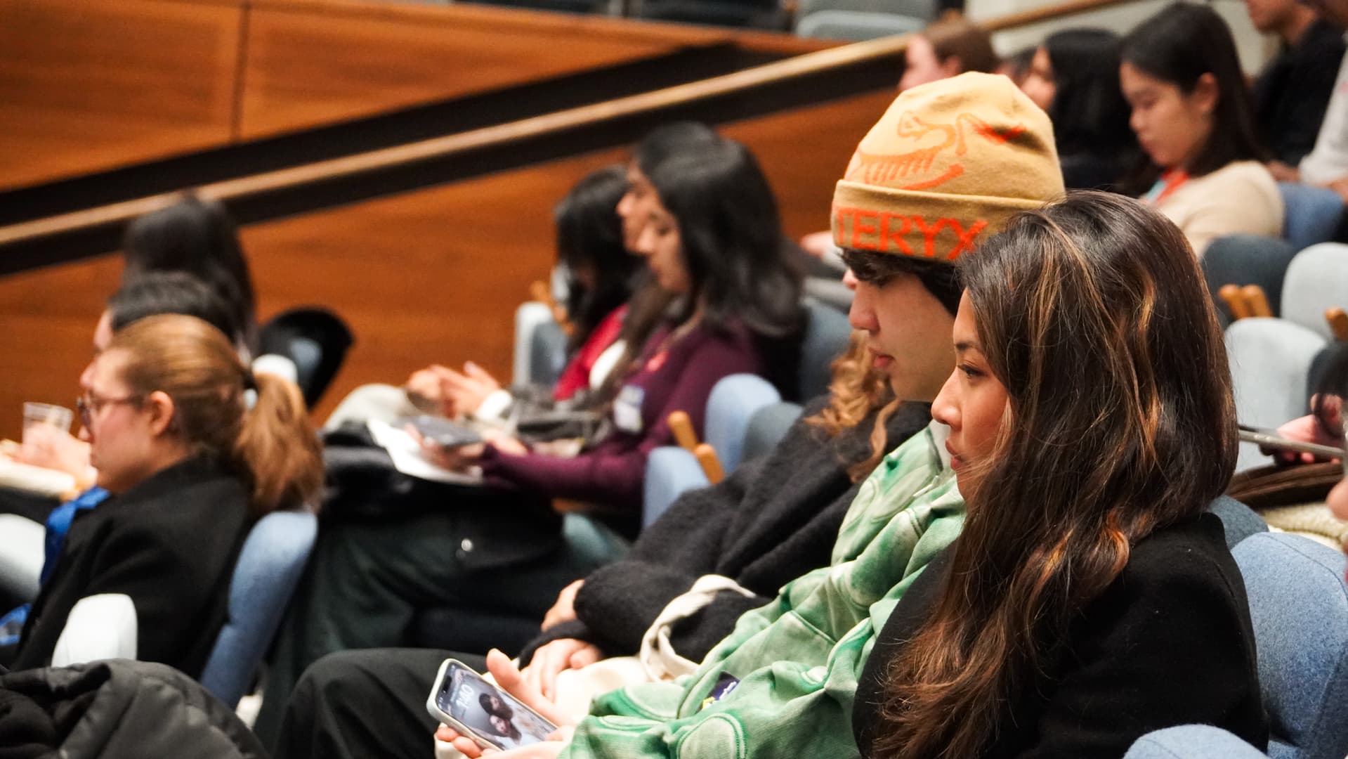 Students in the audience at a KCL Tech event