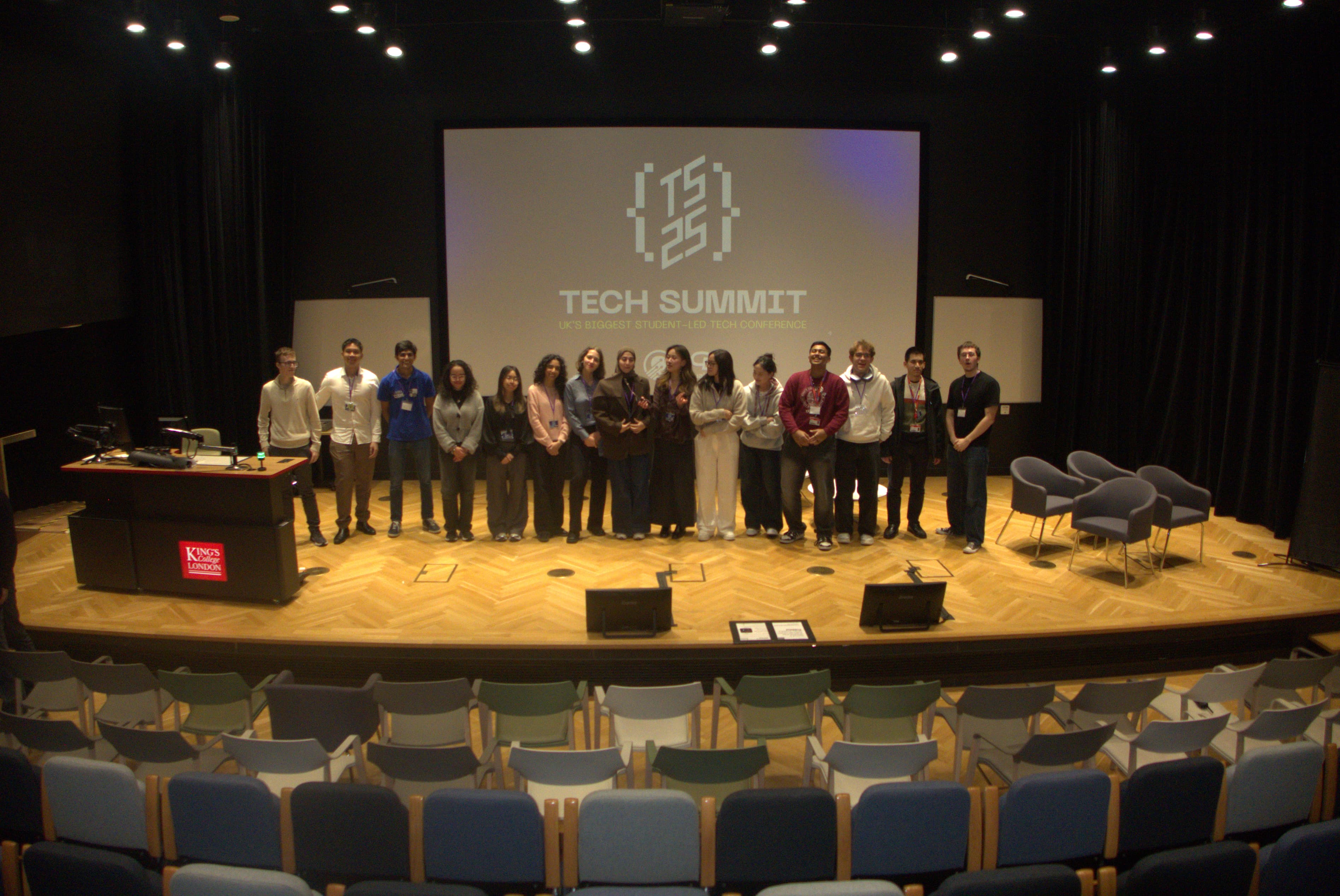 KCL Tech students gathered together at an event