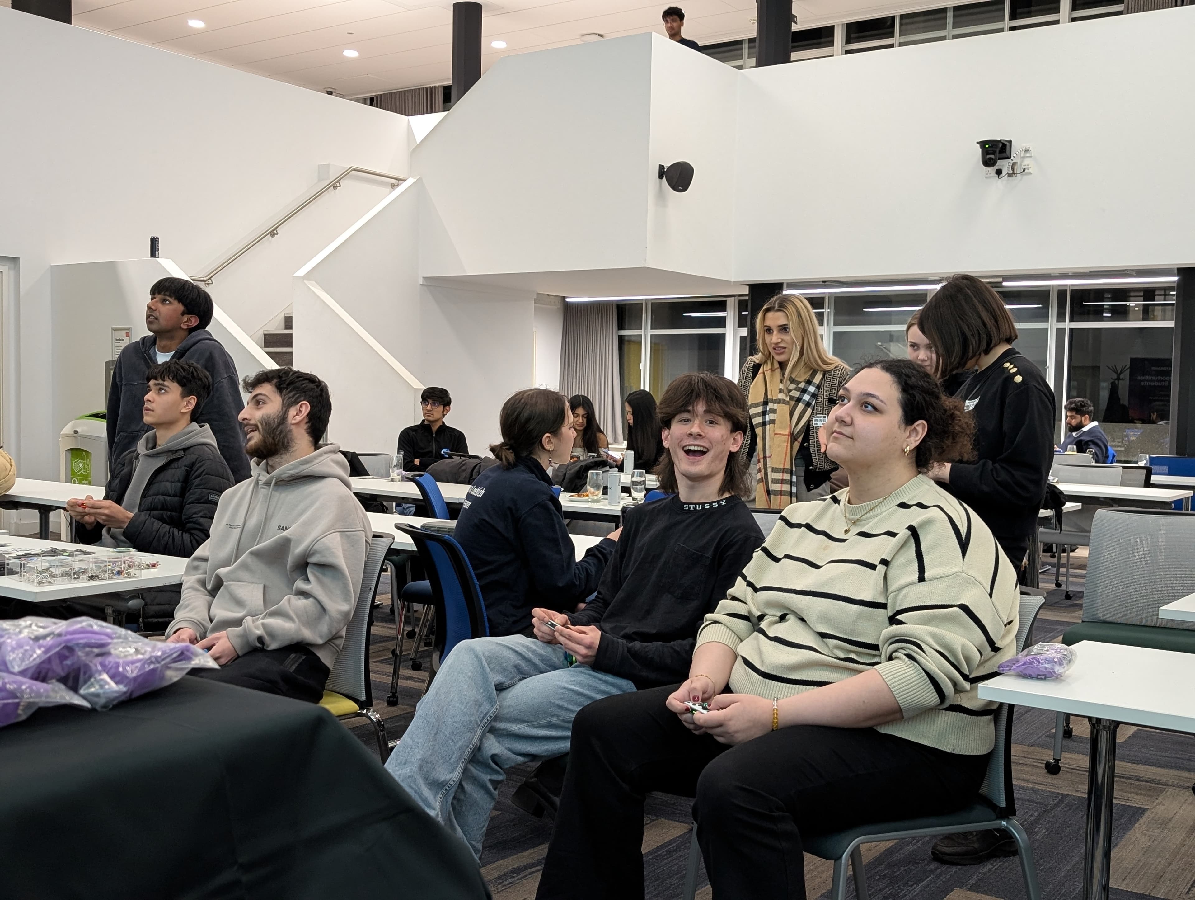 Students gathered for a casual KCL Tech community night